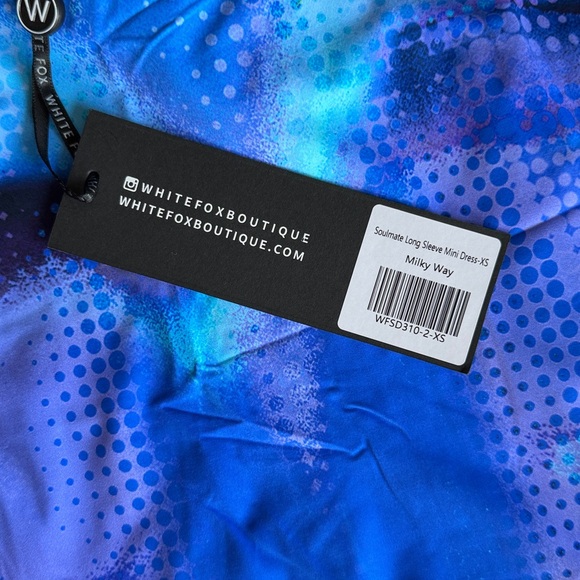 White Fox - Milky Way Blue and Black Women's Dress - Picture 5 of 5